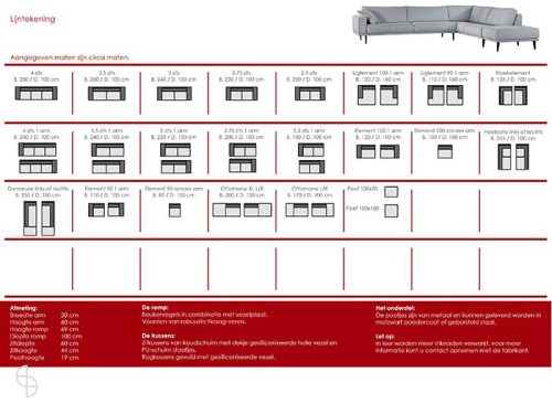 Cartel Living afmetingen finley bank