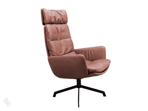 Arva KFF draaifauteuil hoog leer