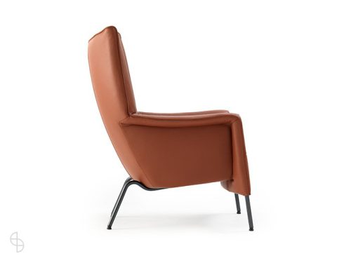 Pode transit two hoge fauteuil cognac leer 2