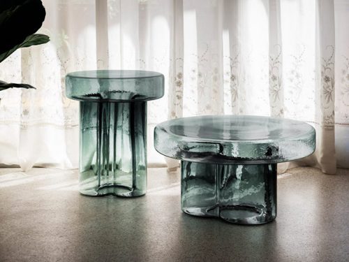 miniforms soda murano glas salontafel grijs blauw