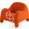 Zanotta fauteuil Gomma oranje